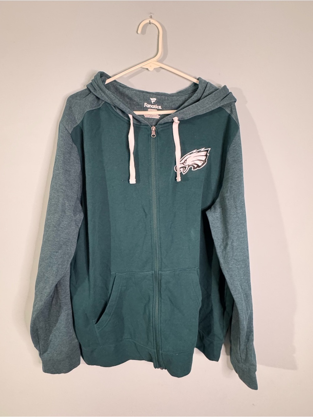 Fanatics Philadelphia Eagles Dark Green & Heather Green Zip Hoodie